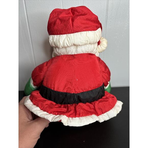 Hallmark Puffy Nylon Parachute Santa Claus Stuffed Doll Plush Toy 90s Vintage - Picture 3 of 9